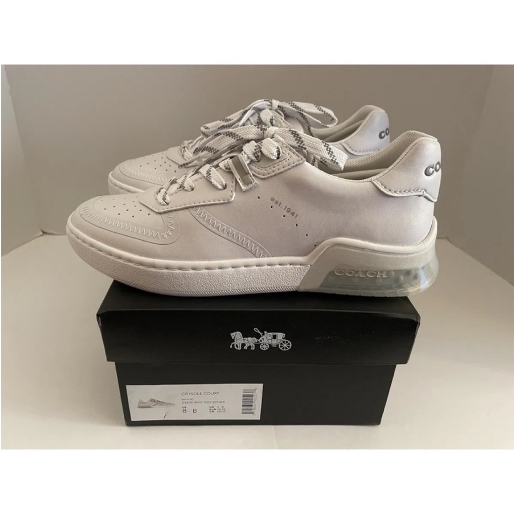 COACH CitySole Court Women's Sneakers/Shoes - White - SIZE 8 (B)